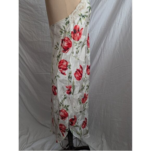 Vintage Josie Floral Lace Trim Nightie w/ Matching Robe Coquette Sexy Silky EUC - Picture 6 of 10